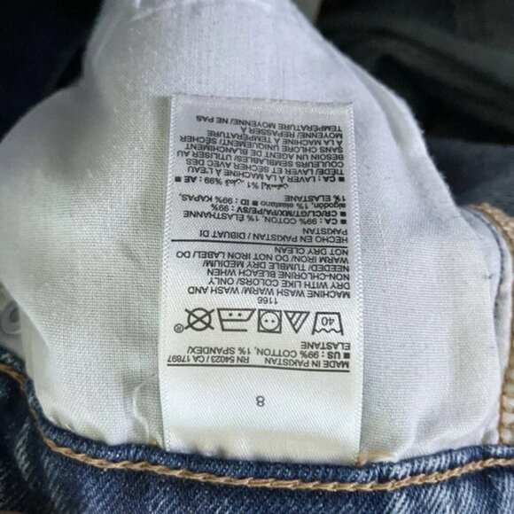 Old Navy Sky Hi Rita Straight Leg Distressed Jeans Womens 8 - Picture 6 of 6